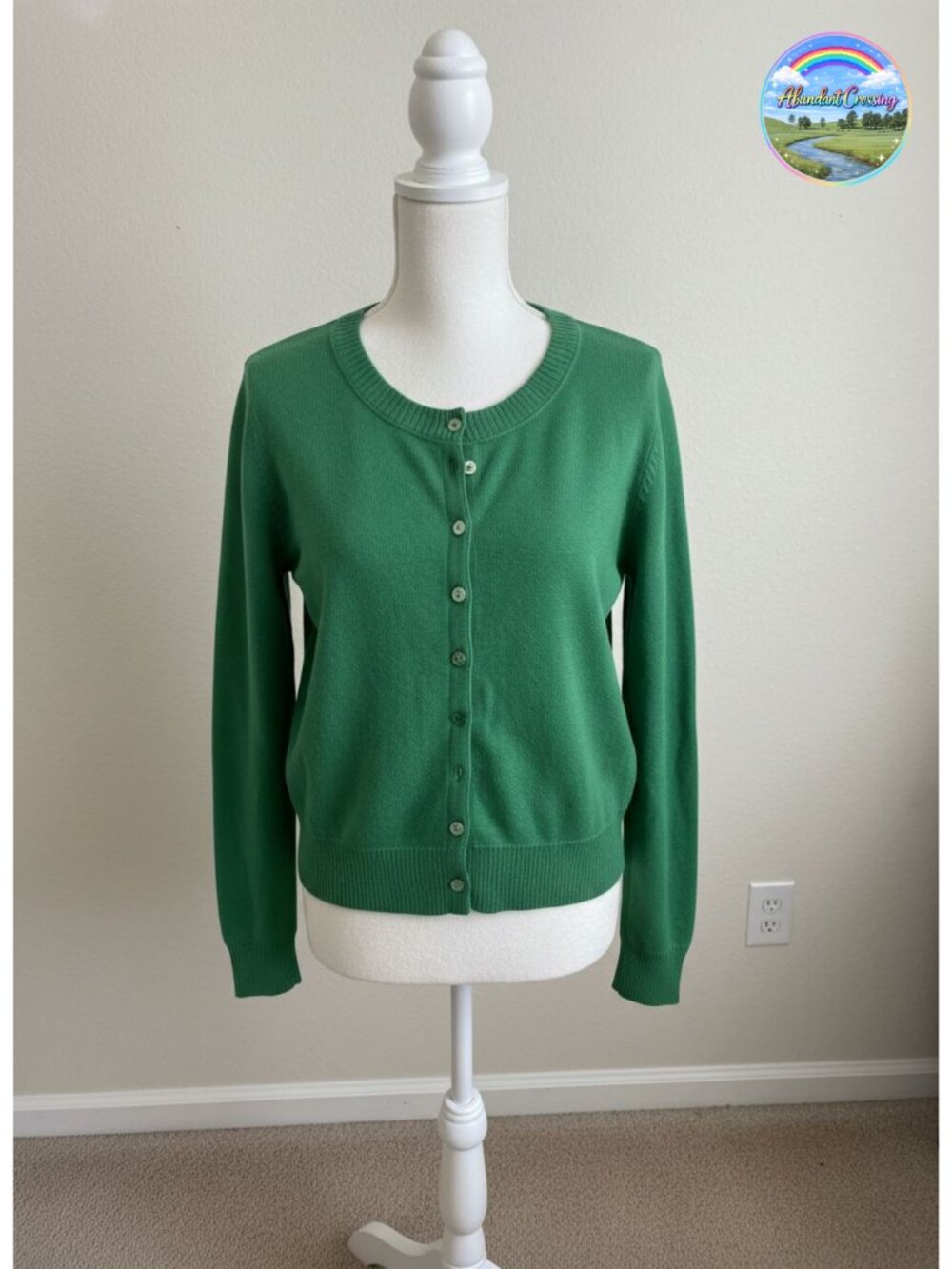 Lightweight Knit Button Down Cardigan Sweater Long Sleeve Crew Neck Open Front